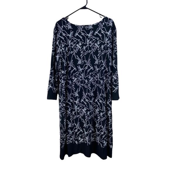 Niche Nilgun Derman Womens Scribble Stitched Tunic Dress Size XL NWT $149 - Picture 2 of 7